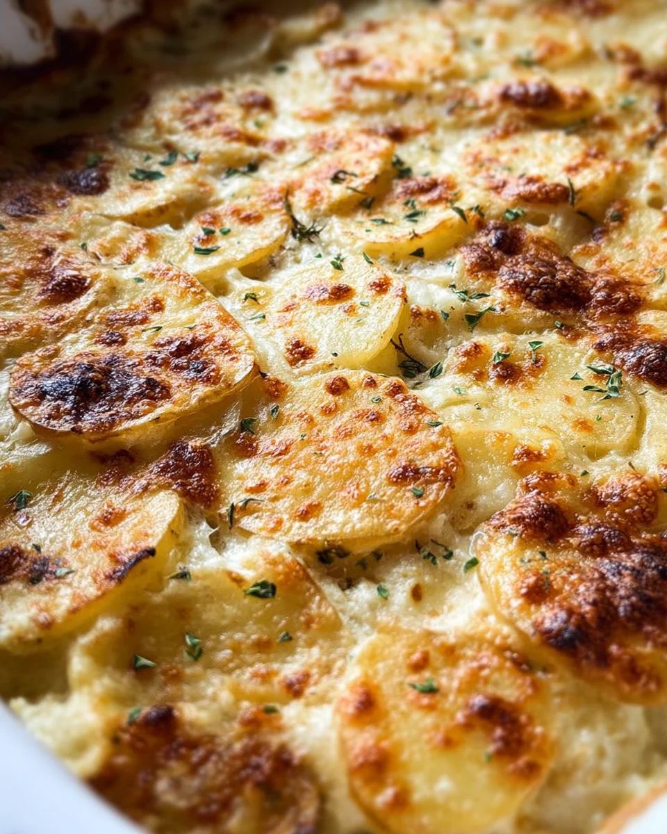 Cheesy Garlic Scalloped Potatoes