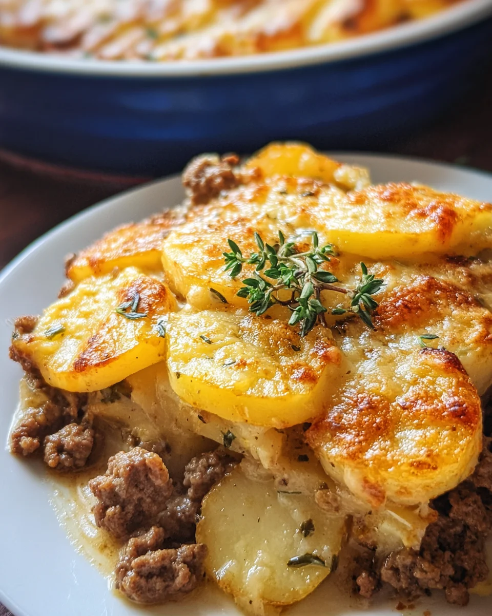 Cheesy Hamburger Potato Casserole