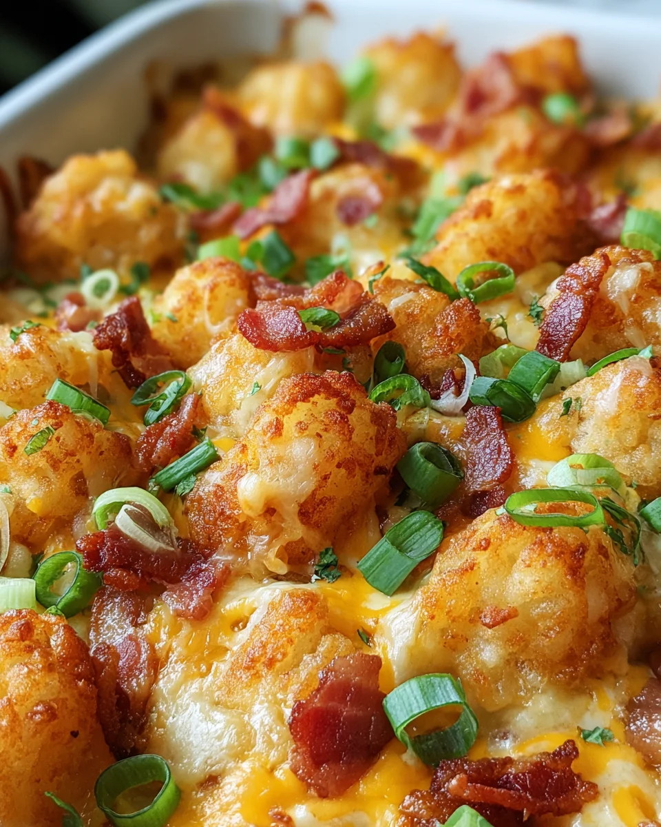 Chicken Bacon Ranch Tater Tot Casserole