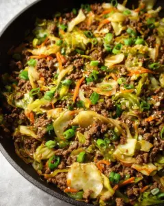 Easy Asian Ground Beef and Cabbage Stir Fry