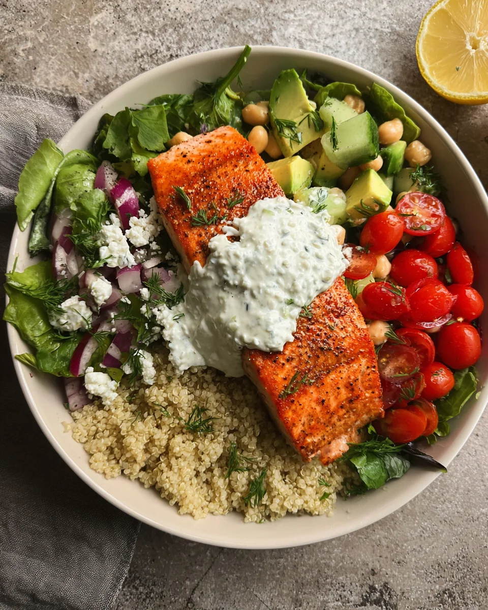 Mediterranean Salmon Bowl