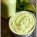 Creamy Cilantro Garlic Sauce With Jalapeños Creamy Cilantro Garlic Sauce With Jalapeños
