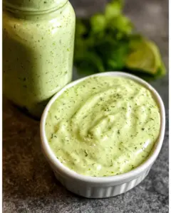 Creamy Cilantro Garlic Sauce With Jalapeños