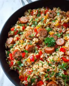 Easy One Pot Sausage And Rice
