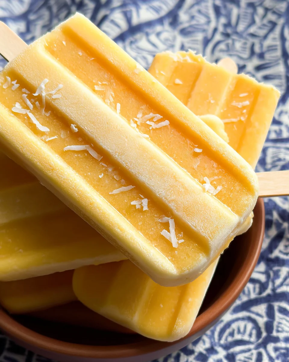 Mango Coconut Popsicles