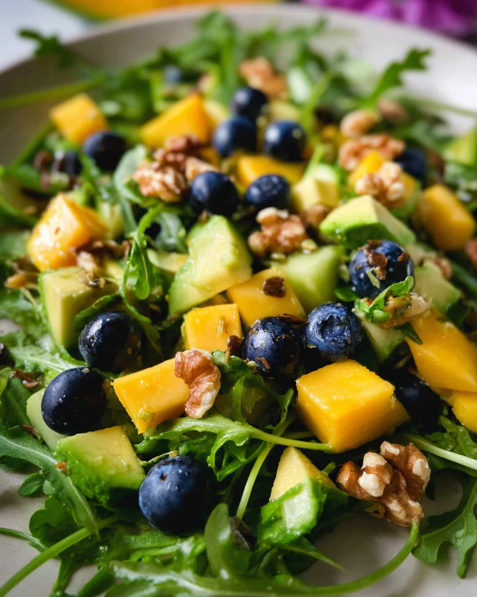 Mango Cucumber Salad with Blueberry and Avocado Mango