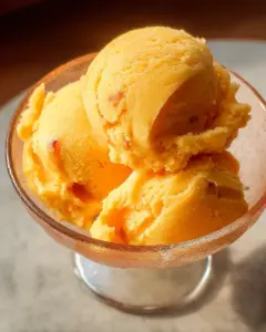 Peach Sorbet Without Ice Cream Maker