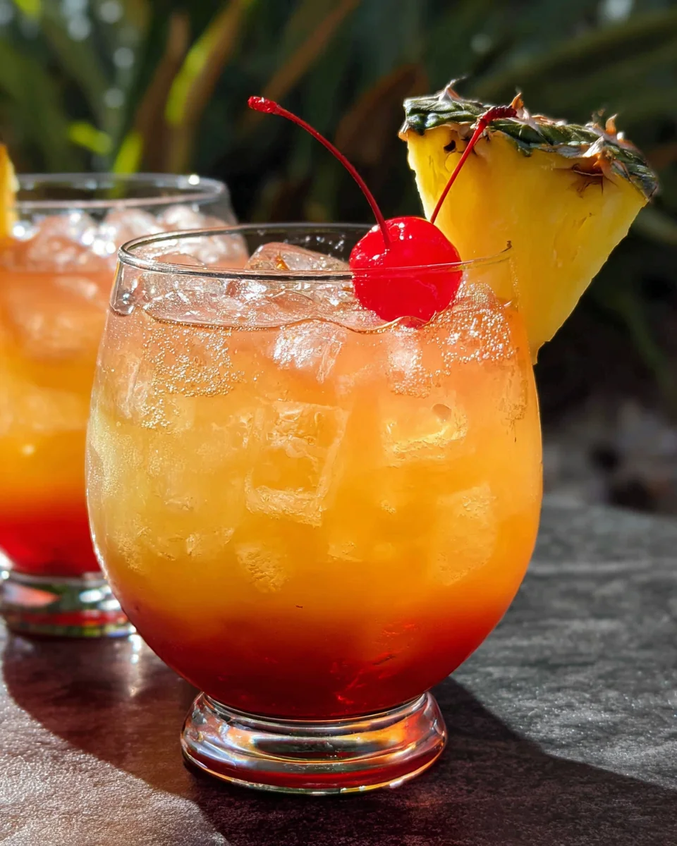 Rum-Less Rum Punch Mocktail Rum-Less