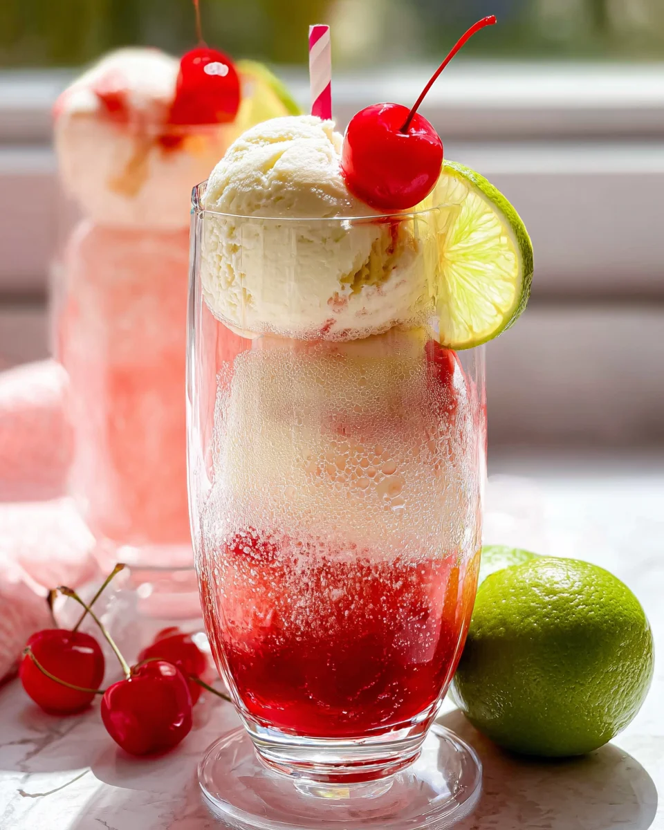 Shirley Temple Ice Cream Float Shirley