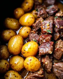 Slow Cooker Garlic Butter Beef Bites
