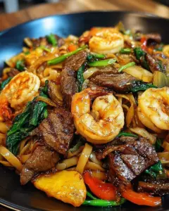 Steak & Shrimp Stir-Fried Noodles