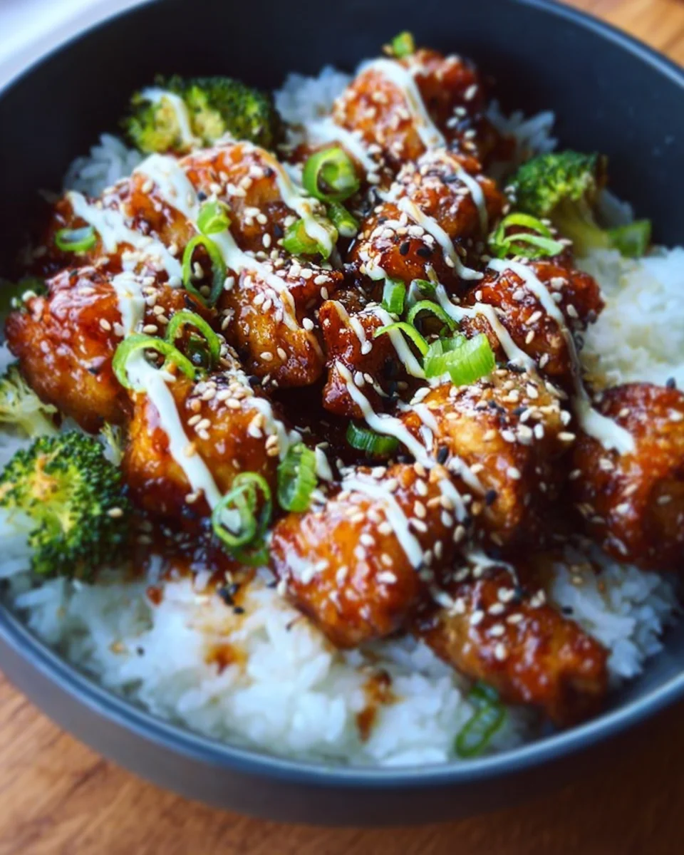 Sticky Chicken Rice Bowls