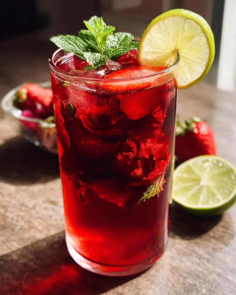 Strawberry Hibiscus Iced Tea