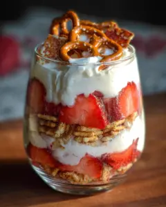 Strawberry Pretzel Salad Parfaits