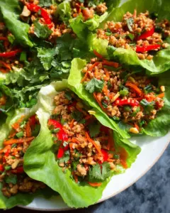 Thai Chicken Lettuce Wraps