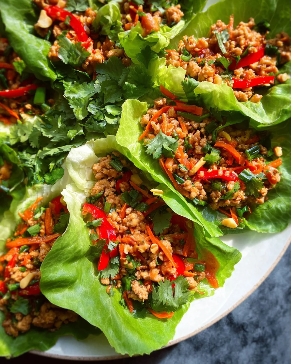 Thai Chicken Lettuce Wraps Thai Chicken Lettuce Wraps