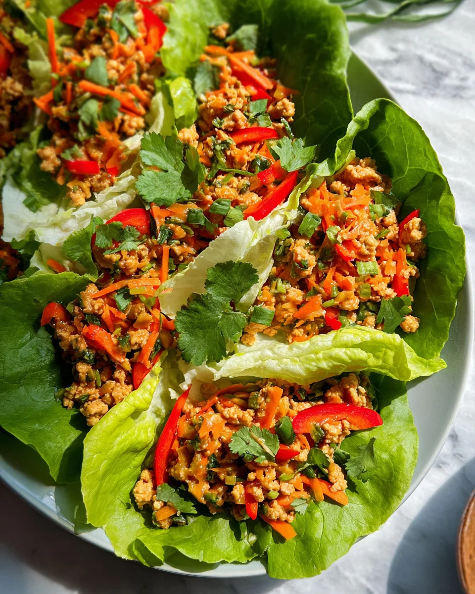 Thai Chicken Lettuce Wraps Thai