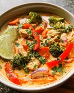 Thai Coconut Curry Chicken Soup