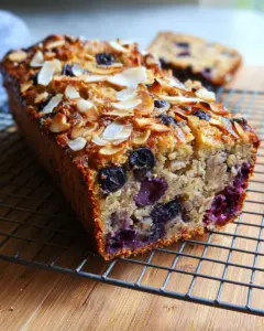 Toasted Coconut Blueberry Banana Bread
