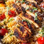 Tomato Basil Pasta with Balsamic Grilled Chicken Tomato Basil Pasta with Balsamic Grilled Chicken
